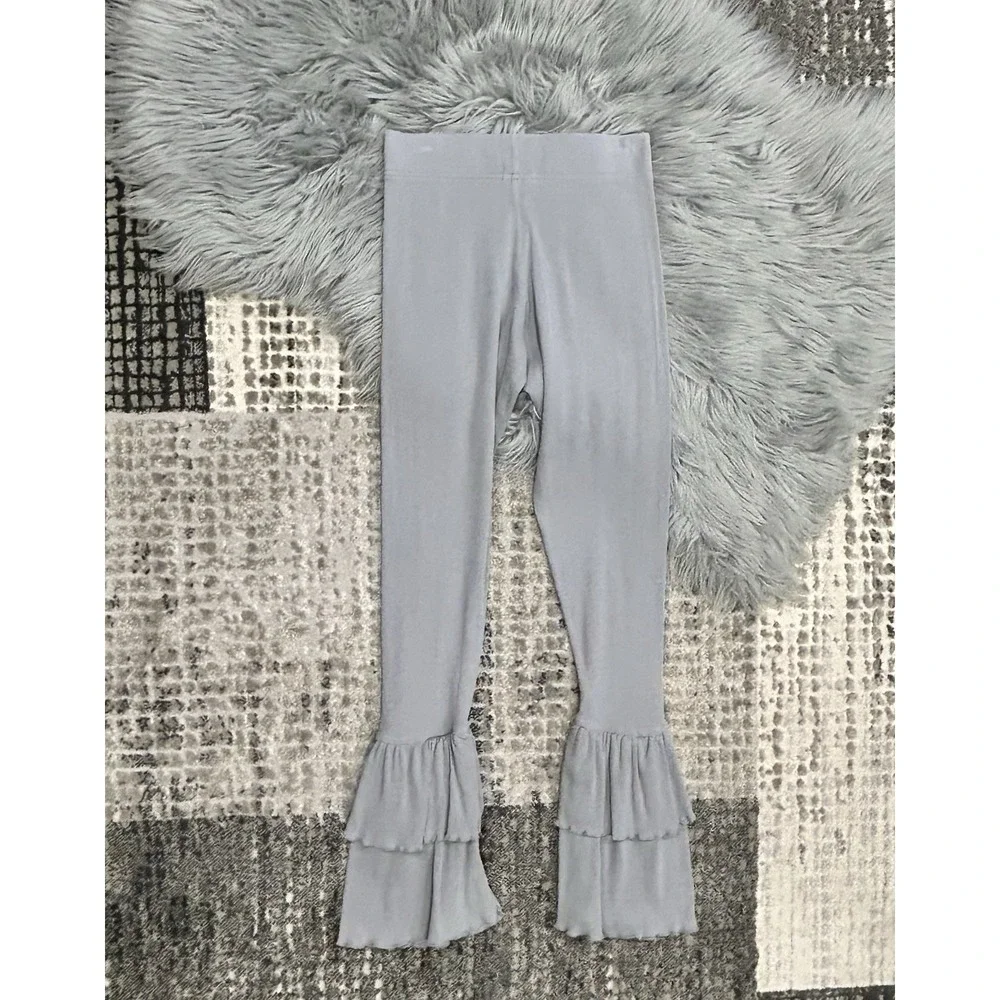 Matilda Jane Layered Ash Leggings Girls Secret Fields Gray Benny Ribbed Pants 14